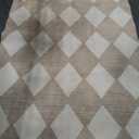 PureCozy Machine Washable Beige 5x7 Area Rugs for Living Room Modern Soft Large Checkered Rug Non-Slip Low Pile Accent Indoor Office Carpet for Bedroom Dining Room Nursery Classroom