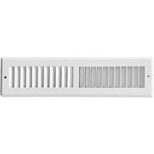 4"H x 14"W [Duct Opening] Toe Kick Vent Cover | 2x10 Cabinet Toe Kick Space Register Grille | Outer Dimensions: 6" X 16" | White