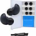 Comply TrueGrip | Premium Memory Foam Replacement Earbud Tips for Samsung Galaxy Buds2 Pro | Enhanced Comfort, Secure Fit, Superior Noise Isolation, Cleaning Tool | Black, Medium (3 Pairs)
