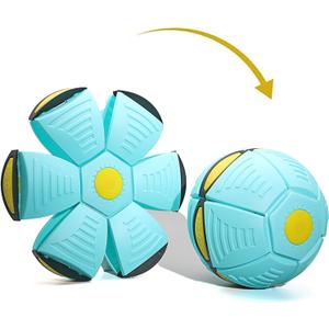 Doggy Disc Ball for Medium Large Dogs, Portable Interactive Flying Saucer Ball Stomp UFO Magic Balls, Decompression Pop Up Dog Toys Balls for Outdoor Sports Gifts (Blue-Green)