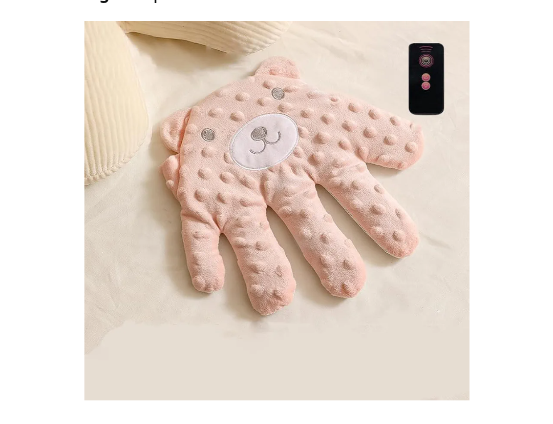 Baby Soothing Palm, Baby Patter for Sleep, Baby Startle Prevention Hand Glove, Electric Baby Hand Sleep Soothers Pillow, Red Bean Filling, Cute for Newborns, Baby Girl, Baby Boy (B) BLUE