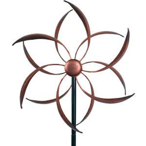 Wind Spinner Outdoor Metal Wind Sculptures 360 Degrees Wind Spinners for Yard and Garden (Brown 63x13)