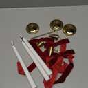 Amyhill 3 Sets Valentines Day Bow Candle Stick Holders with LED Candle and Velvet Red Bows Metal Gold Valentines Taper Holders Modern Decorative Centerpiece for Table Mantel Wedding Gift