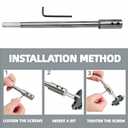 10" Forstner Drill Bit Extension Kit, 3/8" Round Shank Extension Rod, Adds 8.74" Drilling Depth for Woodworking Furniture & Wood Drilling