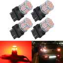4PCS 3157 LED Bulb Brake Tail Light 12V-24V Super Bright 3156 3056 3057 3047 4157 LED Replacement Light Kit Set for Car Tail Brake Turn Signal Lights - Brilliant Red