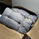 Wicker Chair Cushions, Waterproof Outdoor Loveseat Cushions for Patio Furniture, Tufted Wicker Furniture Cushions, 1 Loveseat and 2 U-Shaped Cushions (Black Floral)