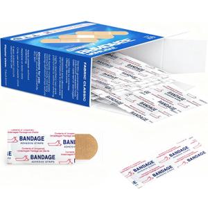 GTT Brand Sterile Flexible Fabric Adhesive Bandages, Comfortable Flexible Protection & Wound Care for Minor Cuts & Scrapes, Pad Designed to Cushion Painful Wounds, One Size 1x3-inch, 100 ct