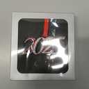 2 x Christmas Ornament 2025  Elegant Holiday Keepsake Metal Year Ornament with Colors, Red White and Blue, Collectible Tree Decoration