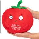 2 x Big Tender Tomato Plushie - Super Soft Stuffed Animal | Adorable Love Gift for Boyfriend, Girlfriend, Husband, Wife, Mom, Dad, Kids, or Best Friend | Valentines Day Gifts for Her or Him