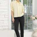 Bamans Womens Dress Pants Work Business Skinny Leg Pants Office High Waisted Slacks Slim Fit Casual Trousers (Black, L)