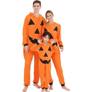 ANGELGGH Matching Halloween Onesie Pajamas Family Holiday Hooded PJs Adult Couples One Piece Sleepwear Funny Ugly Loungewear (XL)
