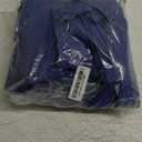 OCHENTA Men's Cotton Casual Cargo Work Pants Baggy Travel Hiking with Multi Pockets (No Belt) (32, Dark Blue)