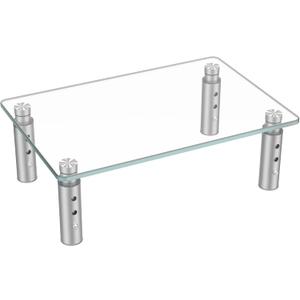 Hemudu Monitor Stand Riser, 3 Height Adjustable Laptop Stand Riser, Monitor Stand Riser for PC, Computer, Laptop Clear