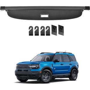 Vesul Compatible with Ford Bronco Sport 2021-2025 Retractable Cargo Cover Security Shade Shield Tonneau Cover Rear Trunk Protector Anti-Peeping Luggage Privacy Screen