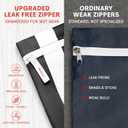 2 x Bodysurf Wet Bag for Swimsuit, Beach, Pool, Gym, Travel, Dirty Laundry - Wet Bags for Baby, Kids, Toddlers, Pump Parts, Cloth Diapers - Reusable Waterproof Striped Makeup & Toiletry Pouch - Black