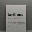 Inspirational Quotes Wall Art Resilience Definition Prints Painting Positive Office Wall Decor Black and White Motivational Prints Artwork for Office Bedroom Living Room 16x24 Inch Ready to Hang (24L" x 16W")