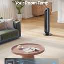 DREO Tower Fan for Bedroom, 2026 Upgraded DC Motor, 28ft/s High Velocity, 20dB Ultra Quiet Standing Fan, 8 Speeds 4 Modes, 90° Oscillating Bladeless Fan for Indoors, Floor Fans with Remote, Black