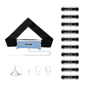 Concealed Urine Sample Kit - Adjustable Belt + Temp-Control Bag (2-4oz) & Silicone Funnel (Black, Short)