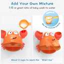 KINDIARY Bath Toy, Crab Bath Bubble Maker for Baby, Toddlers 1-3, Infants, Kids, Automatic Bubbles Machine Blower for Bathtub, Battery Operated