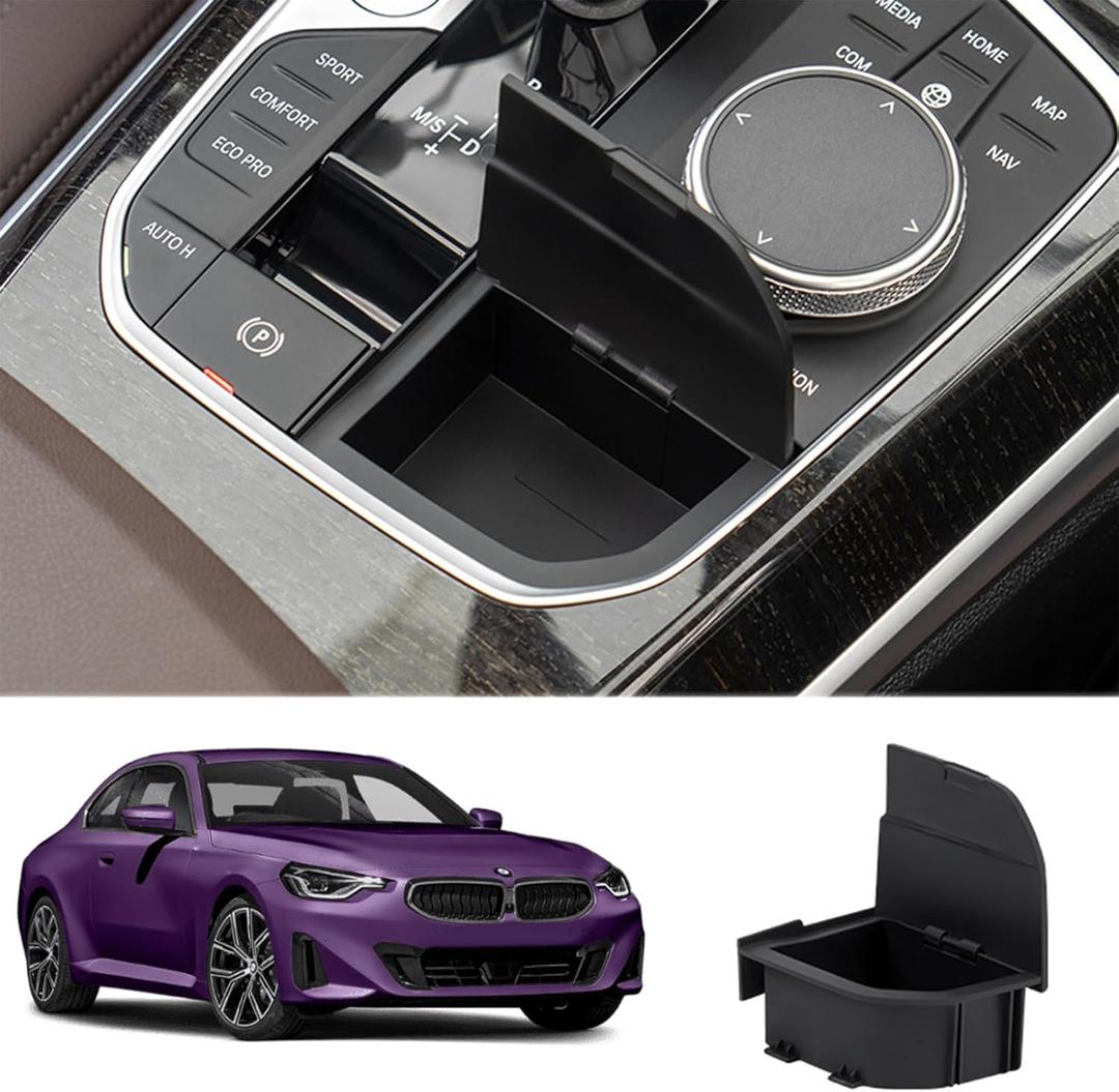 Center Console Organizer Compatible with BMW 1 2 3 4 Series X3 X4 F40 F44 G20 G21 G22 G23 G24 G26 G01 G02 M4 G82 M3 G80 i4 i3 LHD Modification ABS Hidden Storage Box