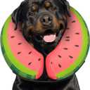 MIDOG Inflatable Dog Cone Collar Alternative After Surgery - Soft Protective Recovery Dog Cone for Large Medium Small Dogs & Cats, Elizabethan Collar for Dogs to Stop Licking - Red,XL (XL-Neck:18"-24", Watermelon)