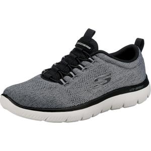 Skechers Men's Summits Louvin Slip-On Sneaker (11.5 Wide, Black/White)