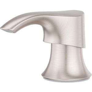 Pfister SoloTilt Soap Dispenser for Kitchen Sink, 16-Ounce Bottle Included, Spot Defense Stainless Steel Finish, KSDKEMGS