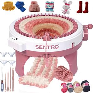 Sentro Knitting Machine,Sentro 48 Needles Knitting Machine with Row Counter Automatic Circular Weaving Spinning Knitting Loom Machine Kit for Adults and Beginners (Sentro Knitting Machine-48 Needles)