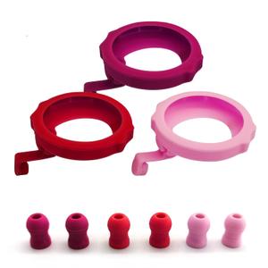 3 Pack Silicone Protective Cover and 6 Pack Ear Tips Replacement Accessories for EKO CORE 500 Digital Stethoscope, Dustproof Plug Design Prevents Dust from Entering The Device's Interface (Red)