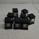 GIGALUMI 8 Pack Solar Hanging Lantern Outdoor, Candle Effect Light with Stakes for Garden, Patio, Lawn, Deck, Umbrella, Tent, Tree, Yard, Driveway-Warm White