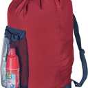 Dalykate Backpack Laundry Bag, Laundry Backpack with Shoulder Straps and Mesh Pocket Durable Nylon Clothes Hamper Bag with Drawstring Closure Red, 13 * 29 inches