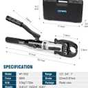 Hydraulic Copper pipe Crimping tool with 1/2 inch,3/4 inch and 1 inch Jaw Copper Pipe Propress Crimpers Pressing Pliers,Copper Tube Fittings pipe Crimpers for Narrow Space and Tee Fittings