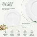 36 Pack White Charger Plates, Reef Chargers for Dinner Plates, 13 inches