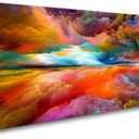 YYYYHPP YP2075 Abstract Wall Art Colorful Clouds Landscape Pictures Canvas Prints Paintings Ready to Hang for Living Room Bedroom Kitchen Home and Office Wall Decor (60L" x 30W")