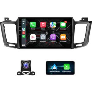 4GB+32GM Car Stereo Radio for Toyota RAV4 2013-2018, 10.2" Touchscreen Replacement with CarPlay & Android Auto Built-in Bluetooth GPS WiFi DSP FM Backup Camera Android13for J-B-L System
