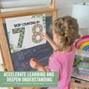 Hadley Designs Multiplication Chart Poster Set - 9 Math Posters for Classroom & Homeschool, Times Tables, Skip Counting, and Division Posters for 2nd-5th Grade, Greenery Classroom Decor