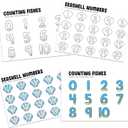 Lonfliness Number Bulletin Board Set Number Posters for Classroom Wall 1-20 Under The Sea Bulletin Board Ocean Coloring Back to School Math Educational Posters for Kid Preschool Classroom Decor