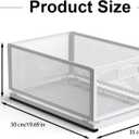 Pull Out Cabinet Organizer, Slide Out Drawers Fixed with Adhesive Nano Film, Pantry Shelves Sliding Drawer Storage Organization for Kitchen/Bathroom/Bedroom (19.7*13.8*8.3inch/50*35*21.2cm)