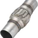Exhaust Flex Pipe, 2''x 4''Stainless Steel Heavy Duty Exhaust Flex Pipe, Double Braid Exhaust Flex Tube, Overall Length 8''