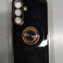 LeYi for Samsung Galaxy S25-FE Case: [   ] 2 Pack Screen Protector and 360 Rotatable Ring Holder Magnetic Kickstand, Plating Rose Gold Edge Cell Basic Funda para S25FE, Black