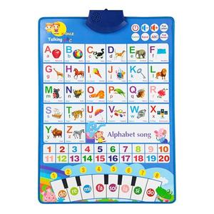 ED-Lumos Educational Talking Toy Spanish English Wall Chart Piano Music Poster Numbers 1-20 Kids Montessori Toys Interactive Educational Toy Learning Gift for Toddlers 2-4