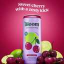Bloom Nutrition Sparkling Energy Drink - Natural Caffeine, Zero Sugar, 180mg Caffeine - Antioxidant-Rich w/Green Coffee Bean, Green Tea Extract, Prebiotics - Cherry Lime - 12oz 12 pk (EXP 01/20/27)