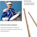 Marching Drum Sticks, Hickory Marching Snare Sticks, Oval Tip, 1 Pair | Heavy duty 16"x0.8" marching sticks with oval wood tip. Professional snare drum sticks 1 pair.