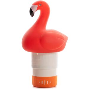XY-WQ Chlorine Floater, Floating Pool Chlorine Dispenser (Flamingo), Fits 1 and 3 Inch Tablets for Large and Small Pools, Hot Tub, Spa