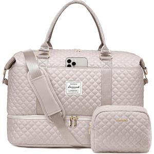LOVEVOOK Travel Duffle Weekender Bags for Women with Shoe Compartment,Carry on Overnight Bag with Toiletry Bag,Gym Duffel Bag with Wet Pocket,Hospital Bags for Labor and Delivery