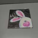 Easter Wooden Door Sign Bunny Welcome Hanging Sign Rustic Farmhouse Wood Wreath Sign for Easter Spring Coffee Shop Window Home Decor 10.5 x 10.5 ( 2 PACK )