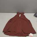 Womens Summer Sleeveless Mock Neck Halter Tank Tops Tie Back Pleated Casual Keyhole Cami Blouse, Size XS