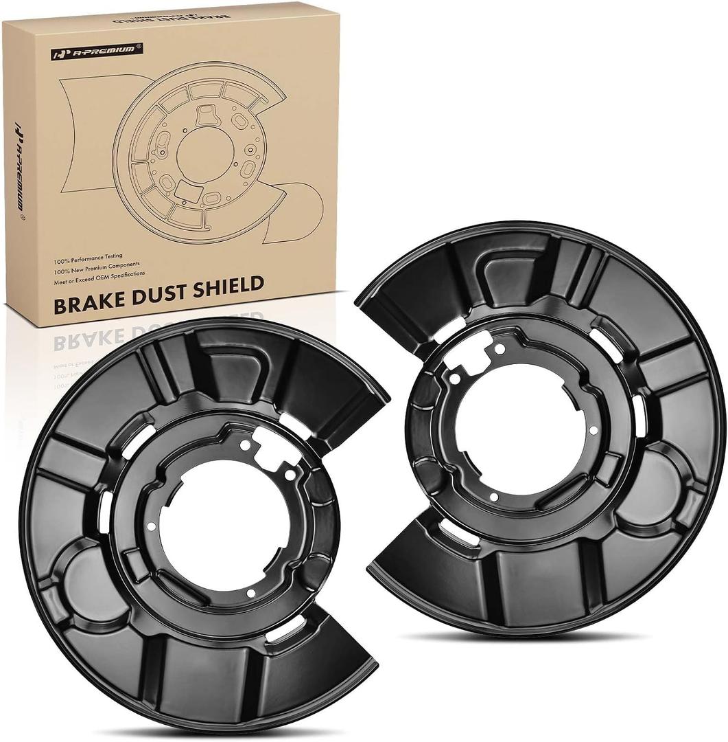 A-Premium Rear Side Brake Dust Shield Compatible with Select BMW Models - 320i xDrive, 323i, 325Ci, 325i, 325xi, 328d, 328i, 328i xDrive, 330e, 330i, 330i xDrive, 330xi, 335d, ActiveHybrid 3, 2-PC Set