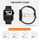 TiMOVO Sport Band Compatible with Apple Watch 42mm (Series 11/10) 41mm 40mm 38mm for Women Men (2025), Soft Silicone Replacement Strap for iWatch Series 9/8/7/6/5/4/3/2/1/SE 3 2 1, Black