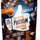 FlavCity Chocolate All in One Protein Shake Powder - On the Go Meal Alternative + Collagen Peptides, Reishi & Cordyceps - Focus, Skin, Hair & Joint Support - 100% Grass Fed Whey, 20 Servings, Best By 08/08/2027